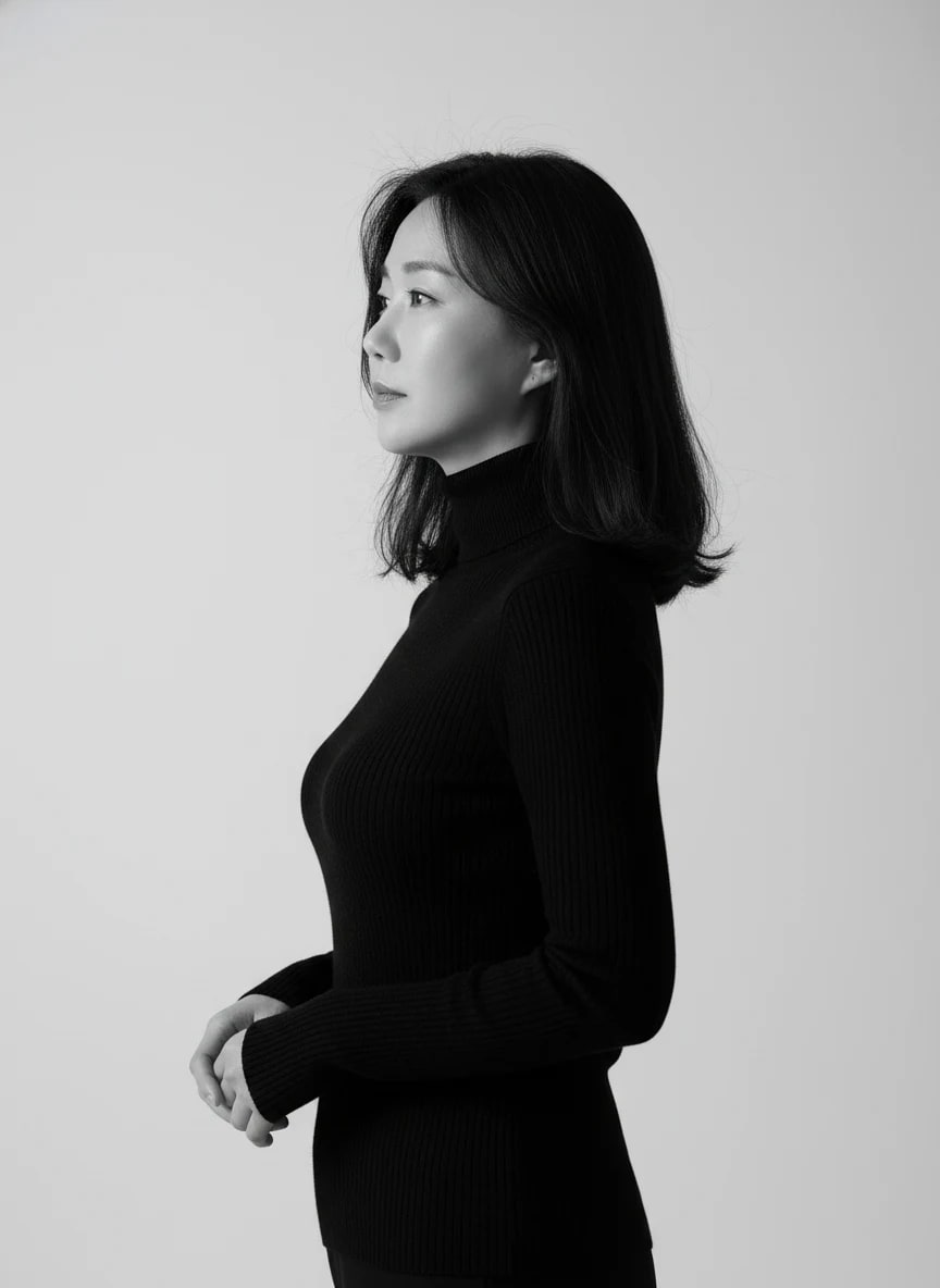 감정구조상담이론 창안자이자 저자 박한나의 흑백 인물사진